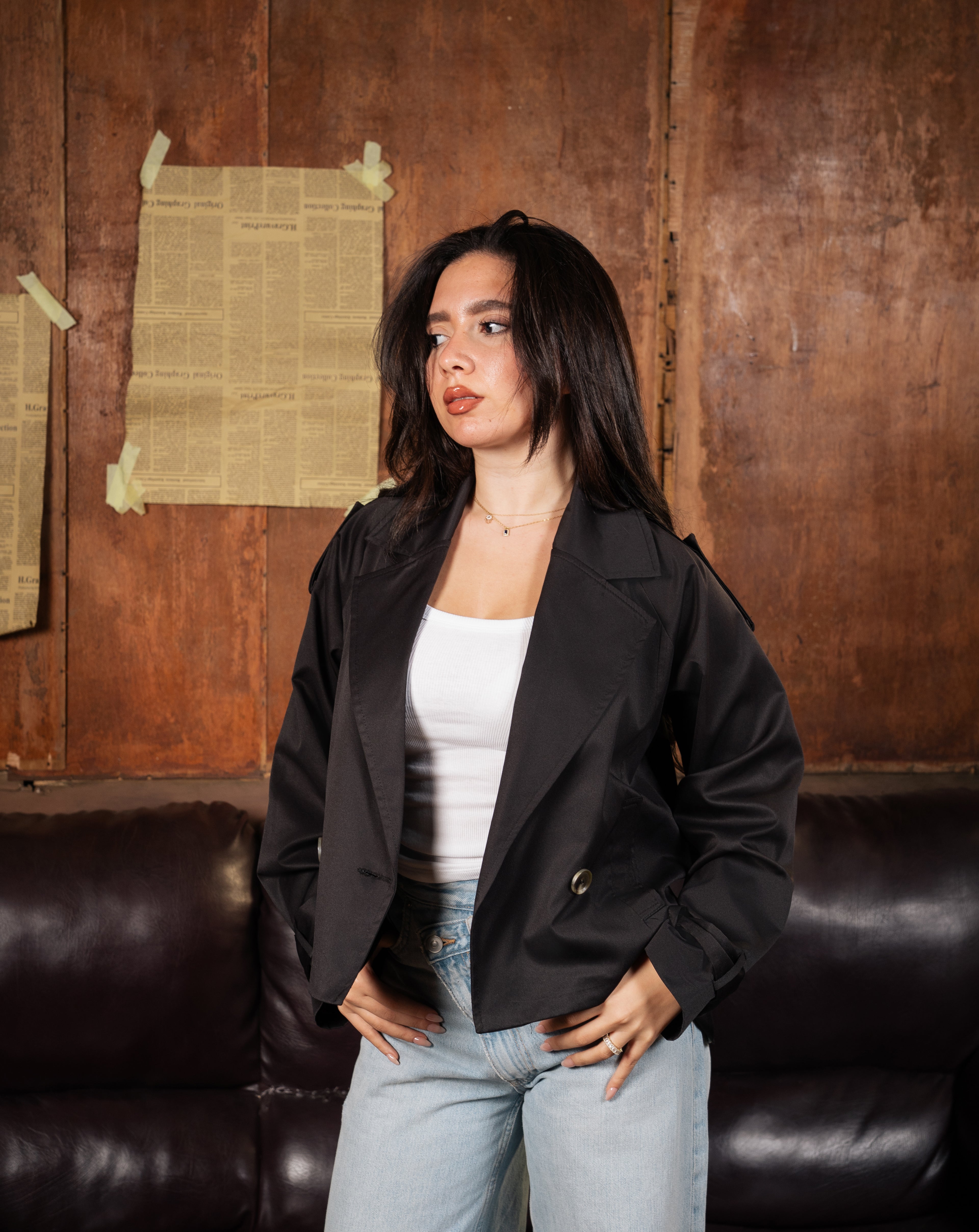 Cropped Trench Jacket